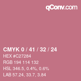 颜色代码: CMYK 0 / 41 / 32 / 24 | qconv.com