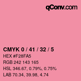 Color code: CMYK 0 / 41 / 32 / 5 | qconv.com