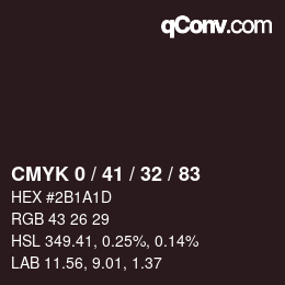 Color code: CMYK 0 / 41 / 32 / 83 | qconv.com
