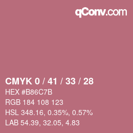 Color code: CMYK 0 / 41 / 33 / 28 | qconv.com