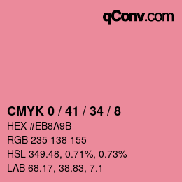 Color code: CMYK 0 / 41 / 34 / 8 | qconv.com