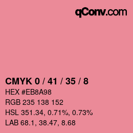 Código de color: CMYK 0 / 41 / 35 / 8 | qconv.com