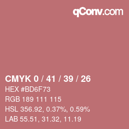 Color code: CMYK 0 / 41 / 39 / 26 | qconv.com