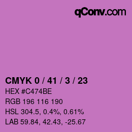 Color code: CMYK 0 / 41 / 3 / 23 | qconv.com