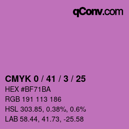 Color code: CMYK 0 / 41 / 3 / 25 | qconv.com