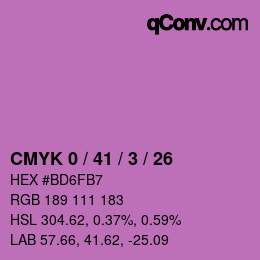 カラーコード: CMYK 0 / 41 / 3 / 26 | qconv.com