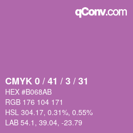 Color code: CMYK 0 / 41 / 3 / 31 | qconv.com