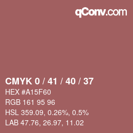 カラーコード: CMYK 0 / 41 / 40 / 37 | qconv.com