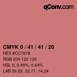 Color code: CMYK 0 / 41 / 41 / 20 | qconv.com