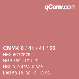 Código de color: CMYK 0 / 41 / 41 / 22 | qconv.com