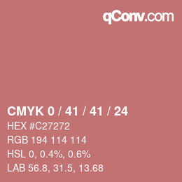 颜色代码: CMYK 0 / 41 / 41 / 24 | qconv.com