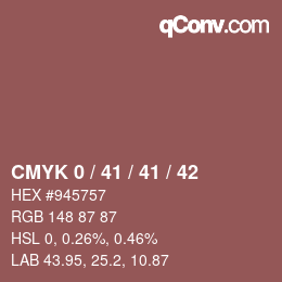 Farbcode: CMYK 0 / 41 / 41 / 42 | qconv.com