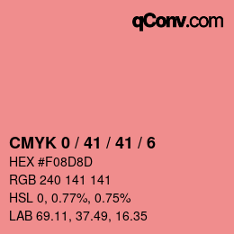 Color code: CMYK 0 / 41 / 41 / 6 | qconv.com