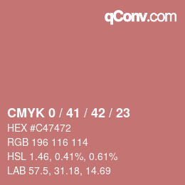 Color code: CMYK 0 / 41 / 42 / 23 | qconv.com