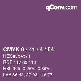 Color code: CMYK 0 / 41 / 4 / 54 | qconv.com
