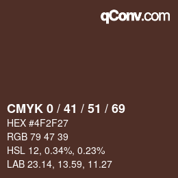 Color code: CMYK 0 / 41 / 51 / 69 | qconv.com