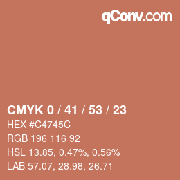 Color code: CMYK 0 / 41 / 53 / 23 | qconv.com