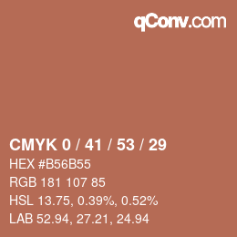 Color code: CMYK 0 / 41 / 53 / 29 | qconv.com