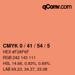 Color code: CMYK 0 / 41 / 54 / 5 | qconv.com