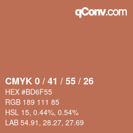 Color code: CMYK 0 / 41 / 55 / 26 | qconv.com