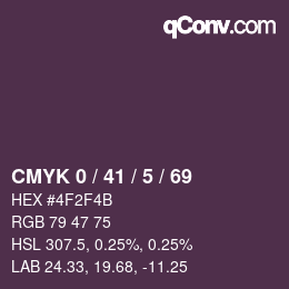 Color code: CMYK 0 / 41 / 5 / 69 | qconv.com
