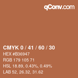 Color code: CMYK 0 / 41 / 60 / 30 | qconv.com