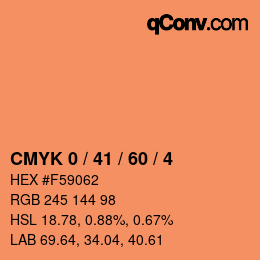 Color code: CMYK 0 / 41 / 60 / 4 | qconv.com