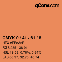 Color code: CMYK 0 / 41 / 61 / 8 | qconv.com