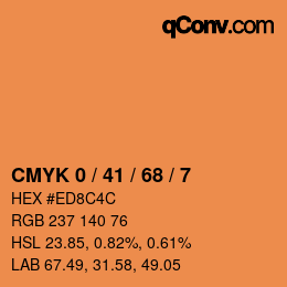 Color code: CMYK 0 / 41 / 68 / 7 | qconv.com