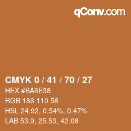 Color code: CMYK 0 / 41 / 70 / 27 | qconv.com