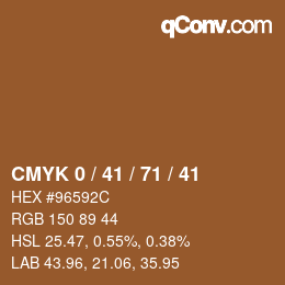 Código de color: CMYK 0 / 41 / 71 / 41 | qconv.com