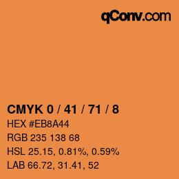 Color code: CMYK 0 / 41 / 71 / 8 | qconv.com