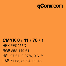 Color code: CMYK 0 / 41 / 76 / 1 | qconv.com