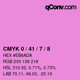 Color code: CMYK 0 / 41 / 7 / 8 | qconv.com