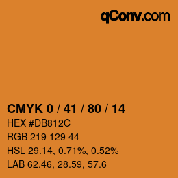 Código de color: CMYK 0 / 41 / 80 / 14 | qconv.com