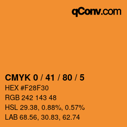 Color code: CMYK 0 / 41 / 80 / 5 | qconv.com