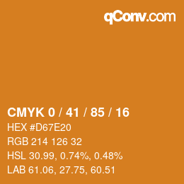 Color code: CMYK 0 / 41 / 85 / 16 | qconv.com