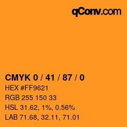 颜色代码: CMYK 0 / 41 / 87 / 0 | qconv.com