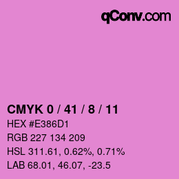 カラーコード: CMYK 0 / 41 / 8 / 11 | qconv.com