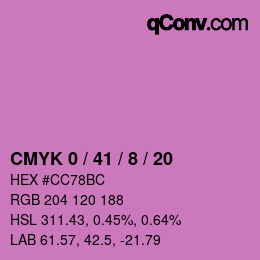 Color code: CMYK 0 / 41 / 8 / 20 | qconv.com