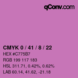 Farbcode: CMYK 0 / 41 / 8 / 22 | qconv.com