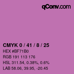 Color code: CMYK 0 / 41 / 8 / 25 | qconv.com