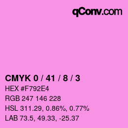 カラーコード: CMYK 0 / 41 / 8 / 3 | qconv.com