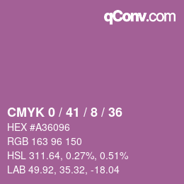 颜色代码: CMYK 0 / 41 / 8 / 36 | qconv.com