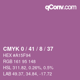 カラーコード: CMYK 0 / 41 / 8 / 37 | qconv.com