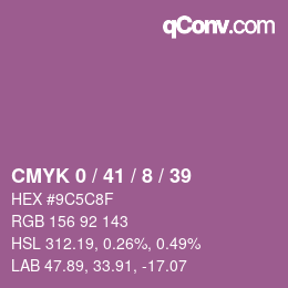 Color code: CMYK 0 / 41 / 8 / 39 | qconv.com