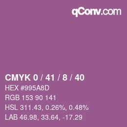 Color code: CMYK 0 / 41 / 8 / 40 | qconv.com