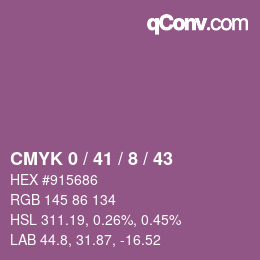 颜色代码: CMYK 0 / 41 / 8 / 43 | qconv.com