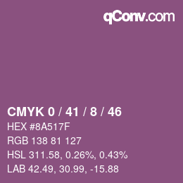 Color code: CMYK 0 / 41 / 8 / 46 | qconv.com