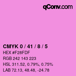 カラーコード: CMYK 0 / 41 / 8 / 5 | qconv.com